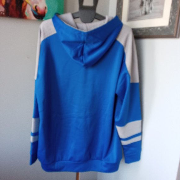 Toronto Maple Leafs Retro Blue Lace-Up Pullover Hoodie Size XL - Picture 2 of 8